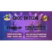 Croc en scène : spectacle de stand up et scène ouverte d’improvisation 