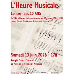 L'Heure Musicale -Concert 10 ANS de l’Académie Internationale de Musique MAESTRI