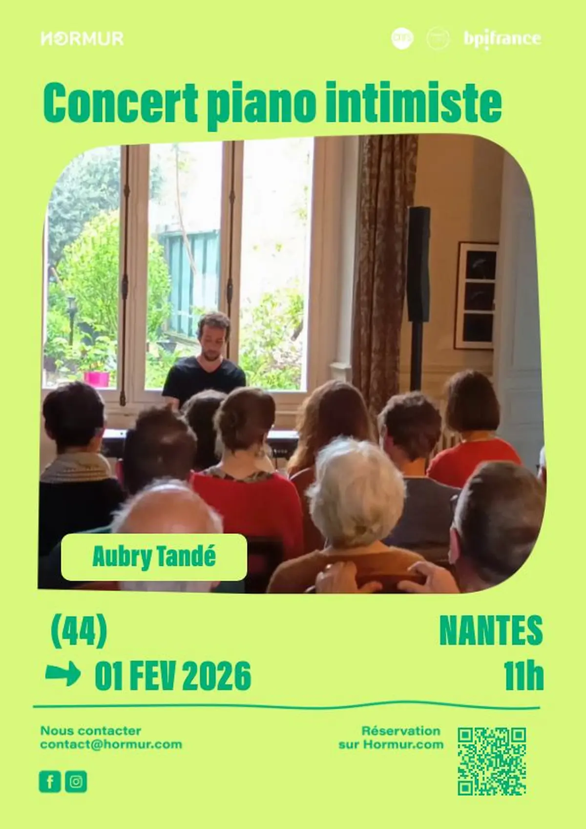 Concert de piano intimiste dans un lieu atypique