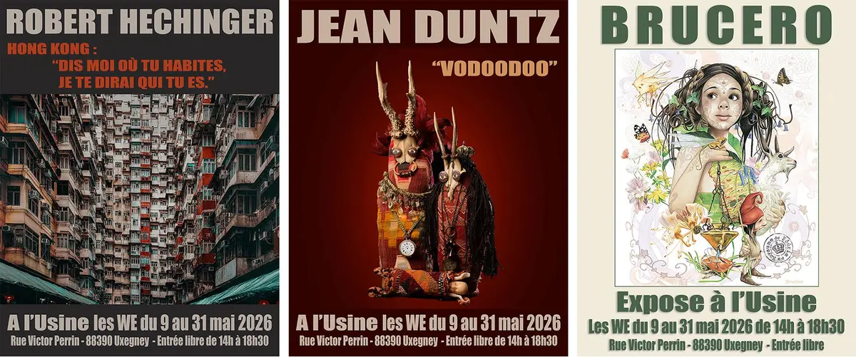 Triple exposition à L'Usine !