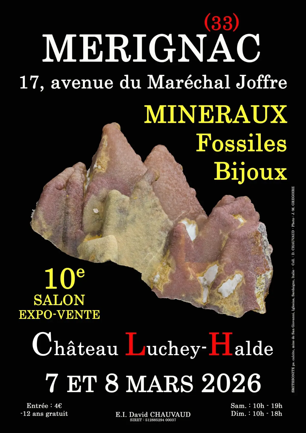 10e SALON Minéraux Fossiles Bijoux de MERIGNAC (Gironde)