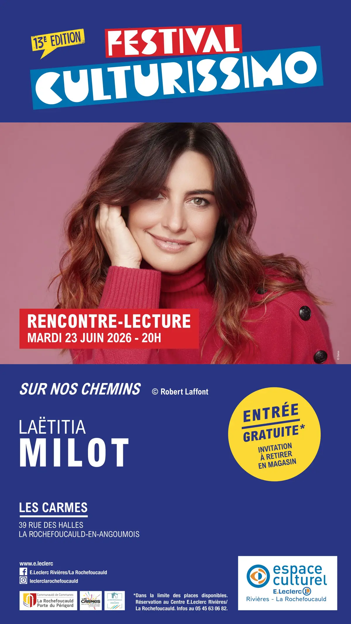 Festival Culturissimo - Rencontre/Lecture de Laëtitia Milot