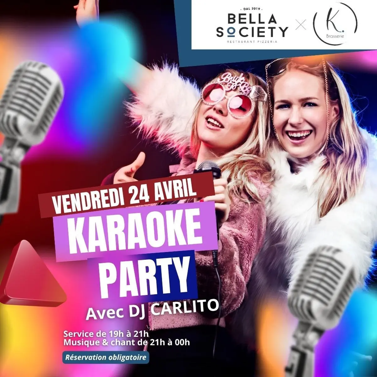 Soirée karaoké le 24 Avril - Bella Society 