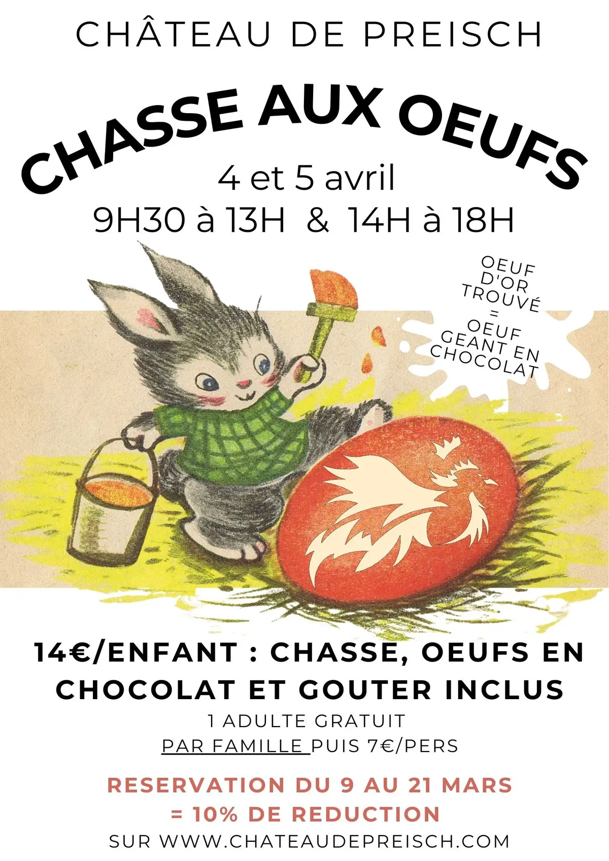 Grande CHASSE aux OEUFS dans le parc du Château
