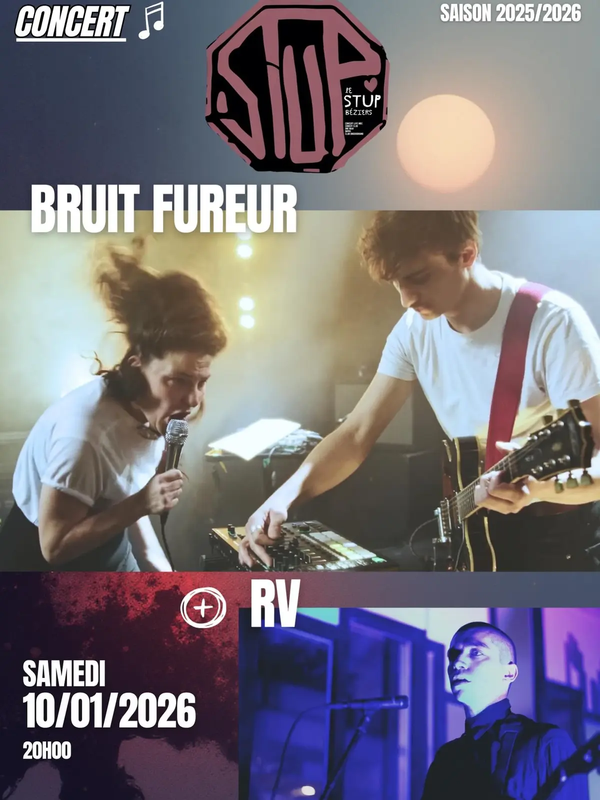 Bruit Fureur, poésie rock, en concert au Stup à Béziers