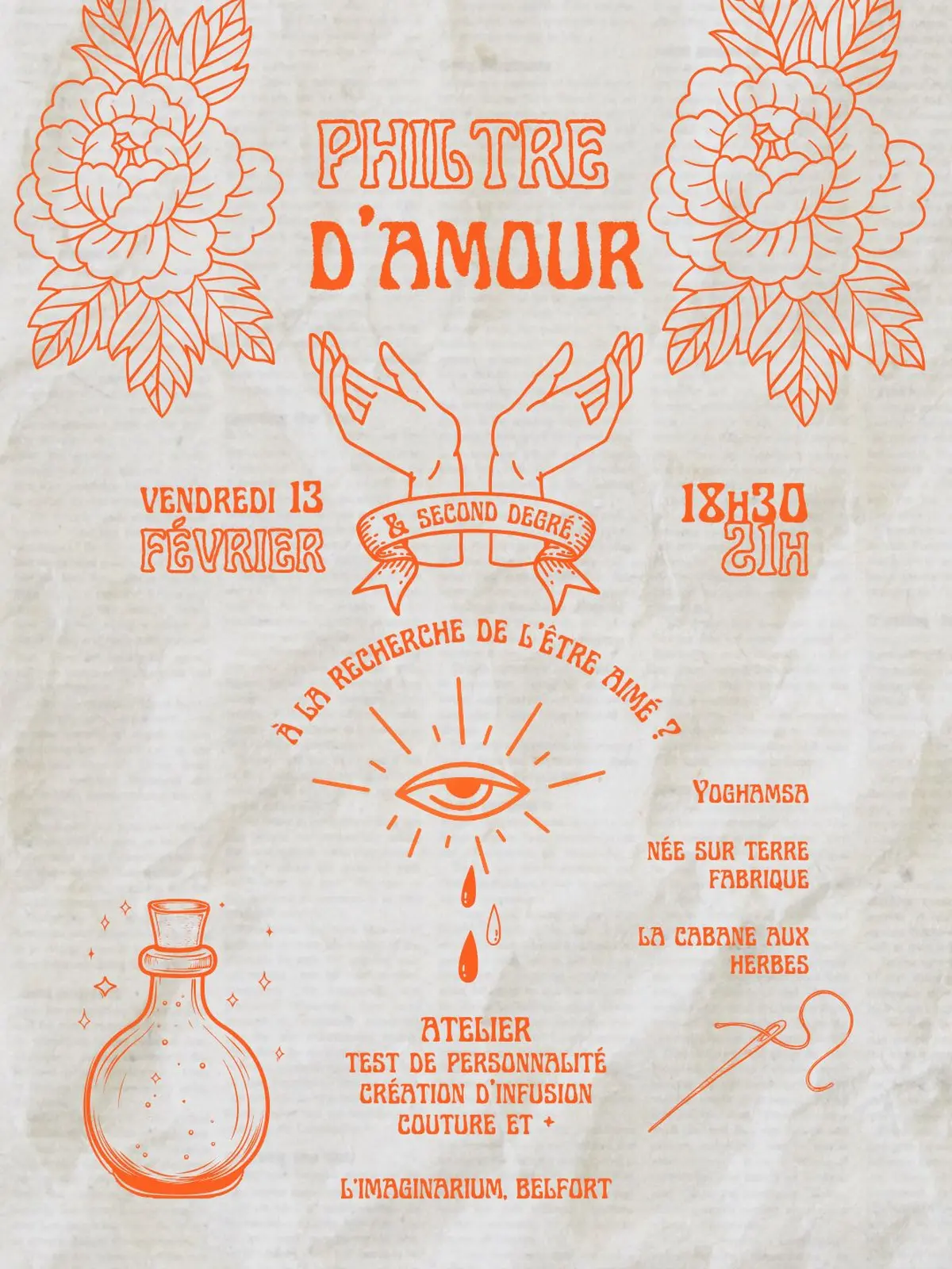 ATELIER – Philtre d’amour (& second degré)