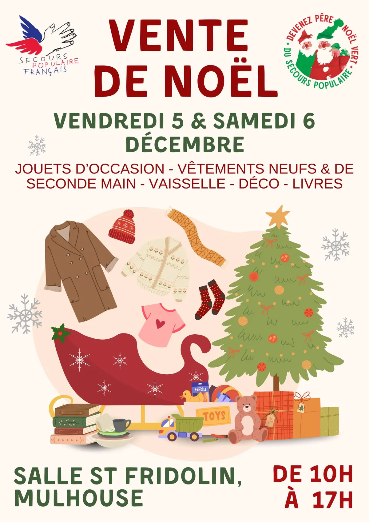 Vente de Noël du Secours populaire du Haut-Rhin - Mulhouse