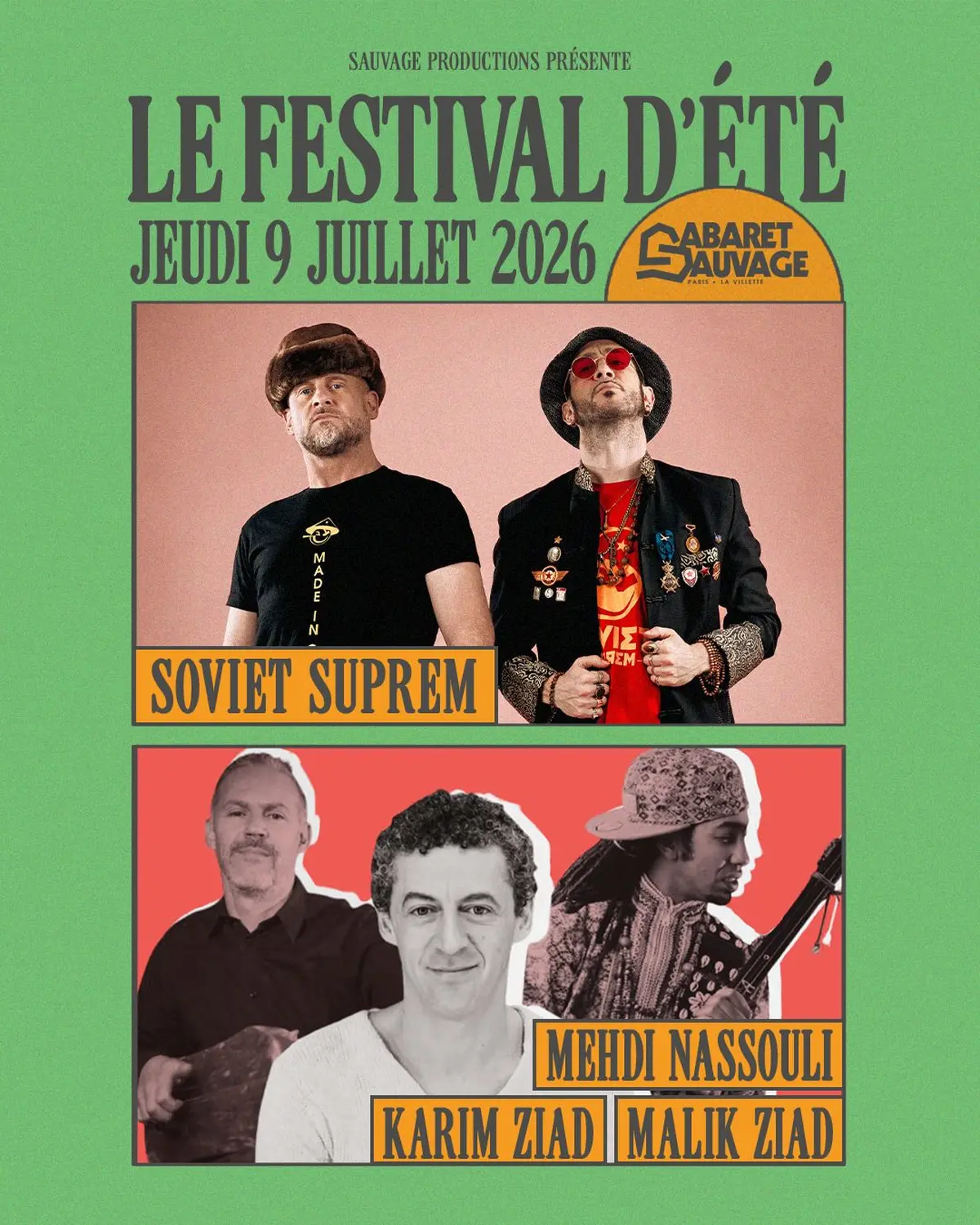 Festival d’Été du Cabaret Sauvage • Soviet Suprem I Trio Assala