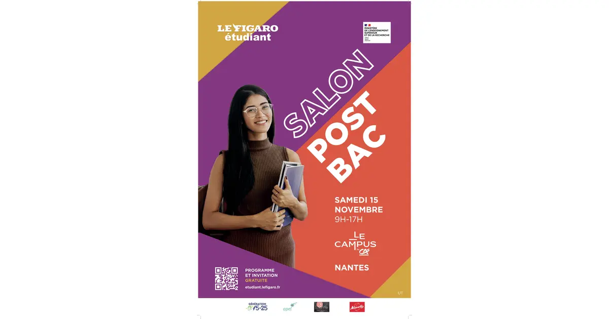 Salon Post Bac Nantes 2025 du Figaro Etudiant : dates, horaires, tarifs, exposants