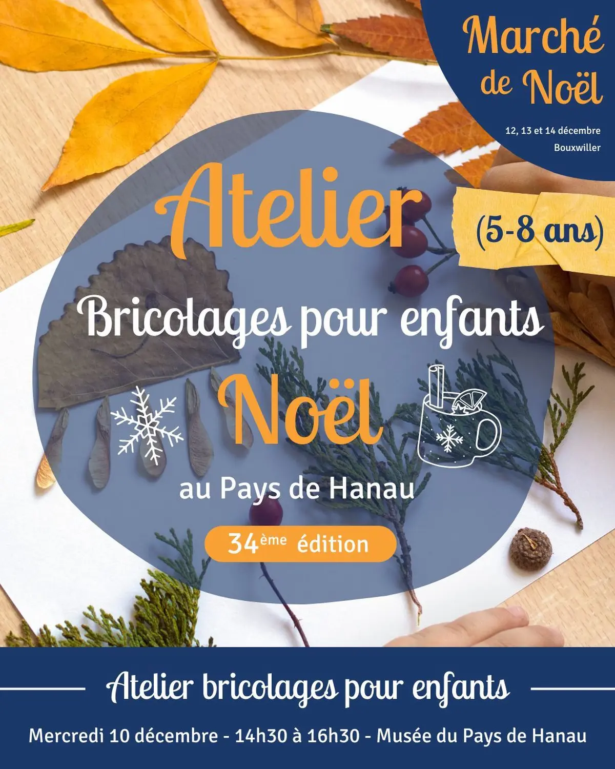 Atelier bricolages de Noël pour enfants (5 à 8 ans) 