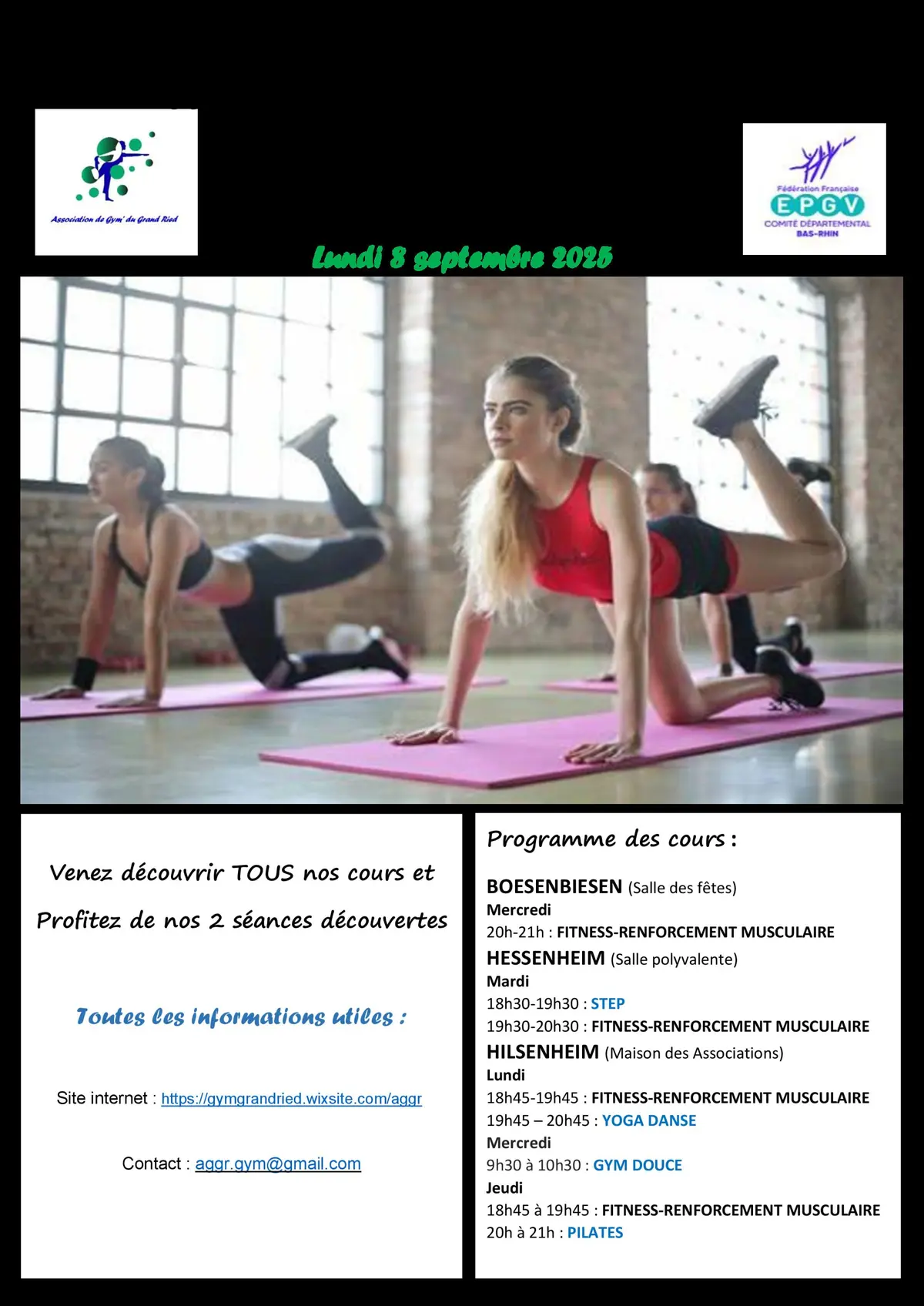 Rentrée sportive Association de Gym du Grand Ried 