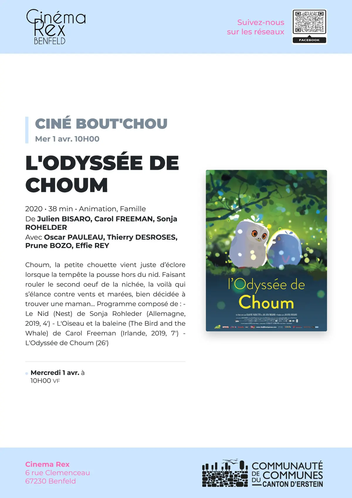 [Cinéma] Séance Bout'chou : l'odyssée de Choum