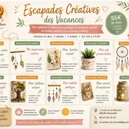Escapades Créatives des Vacances par Les Ateliers de Claire 