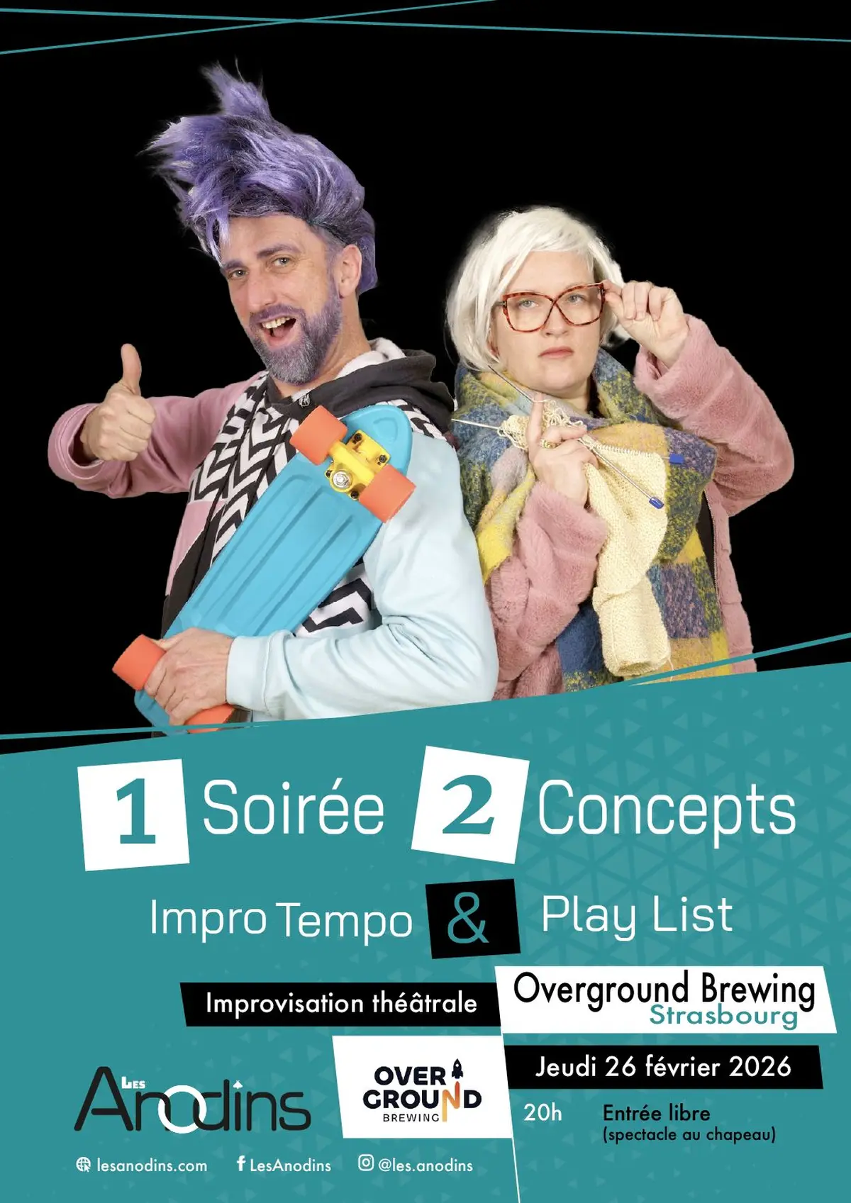 1 soirée 2 concepts des Anodins