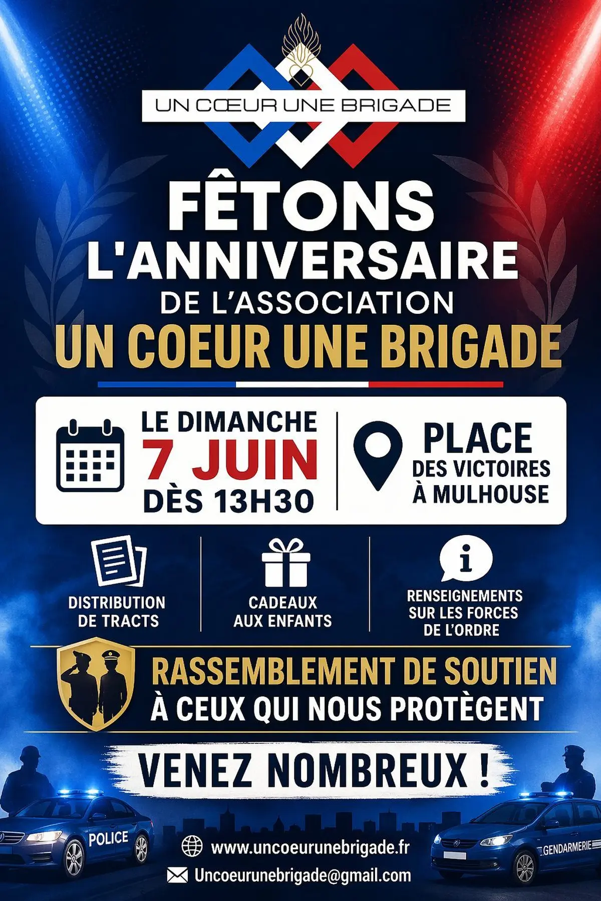 Mini fête en faveur des forces de l'ordre