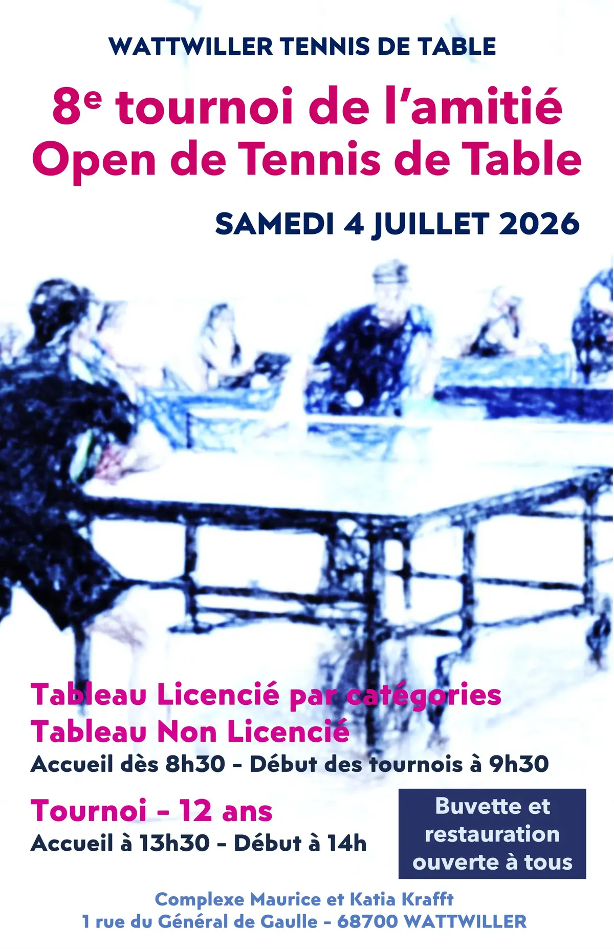 8e Tournoi de l'Amitié - Wattwiller Tennis de Table