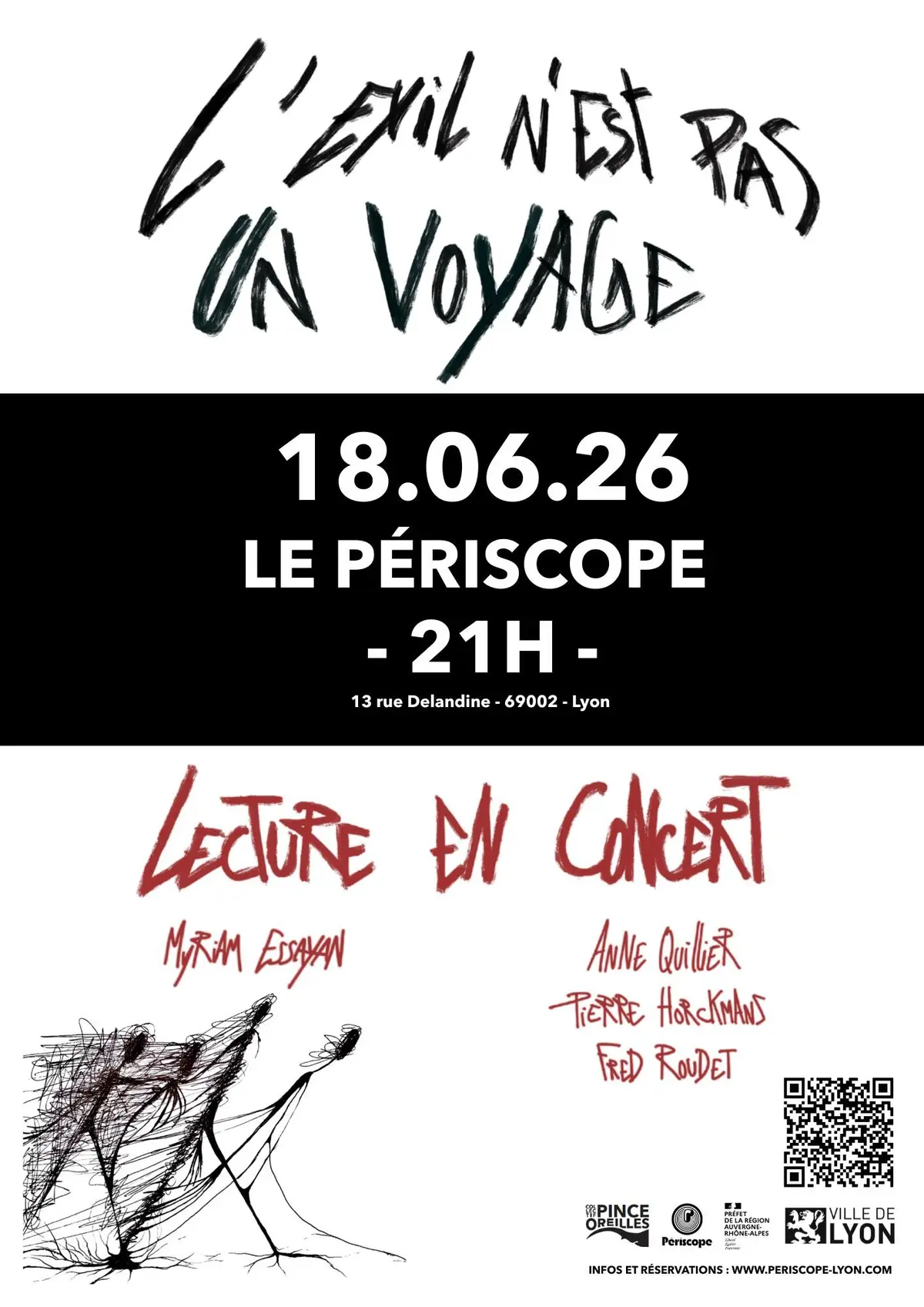 L'exil n'est pas un voyage (jazz /lecture en concert) - 18 Juin 2026 - Périscope