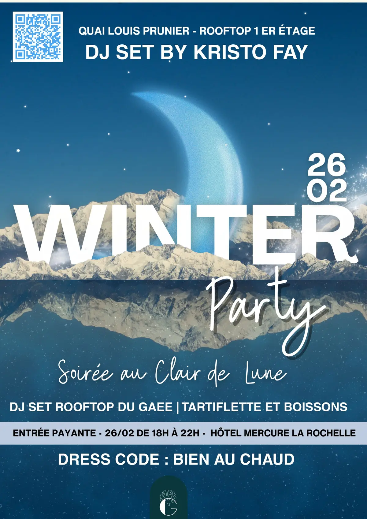 Winter Party au Clair de Lune à La Rochelle : Dj Set, tartiflette, rooftop 