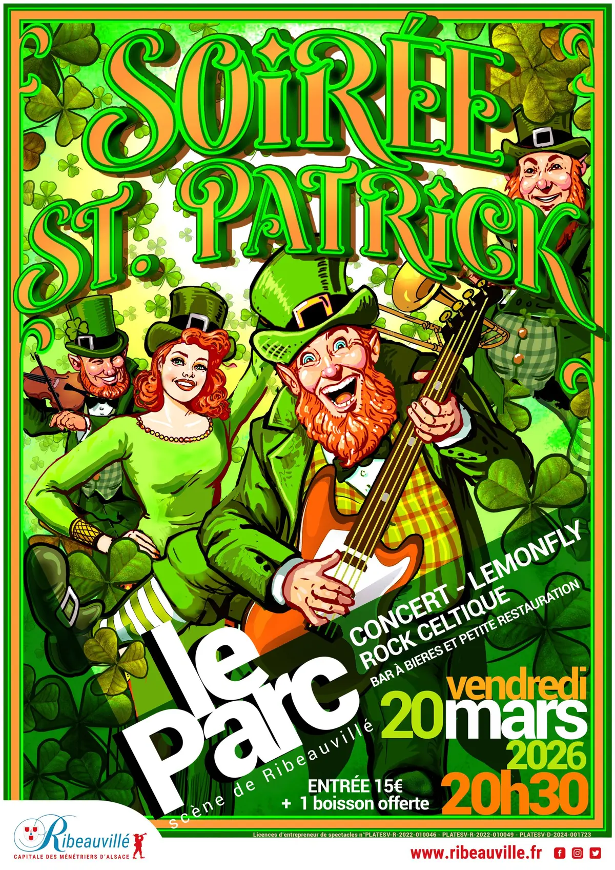 Soirée ST Patrick - Concert LEMONFLY