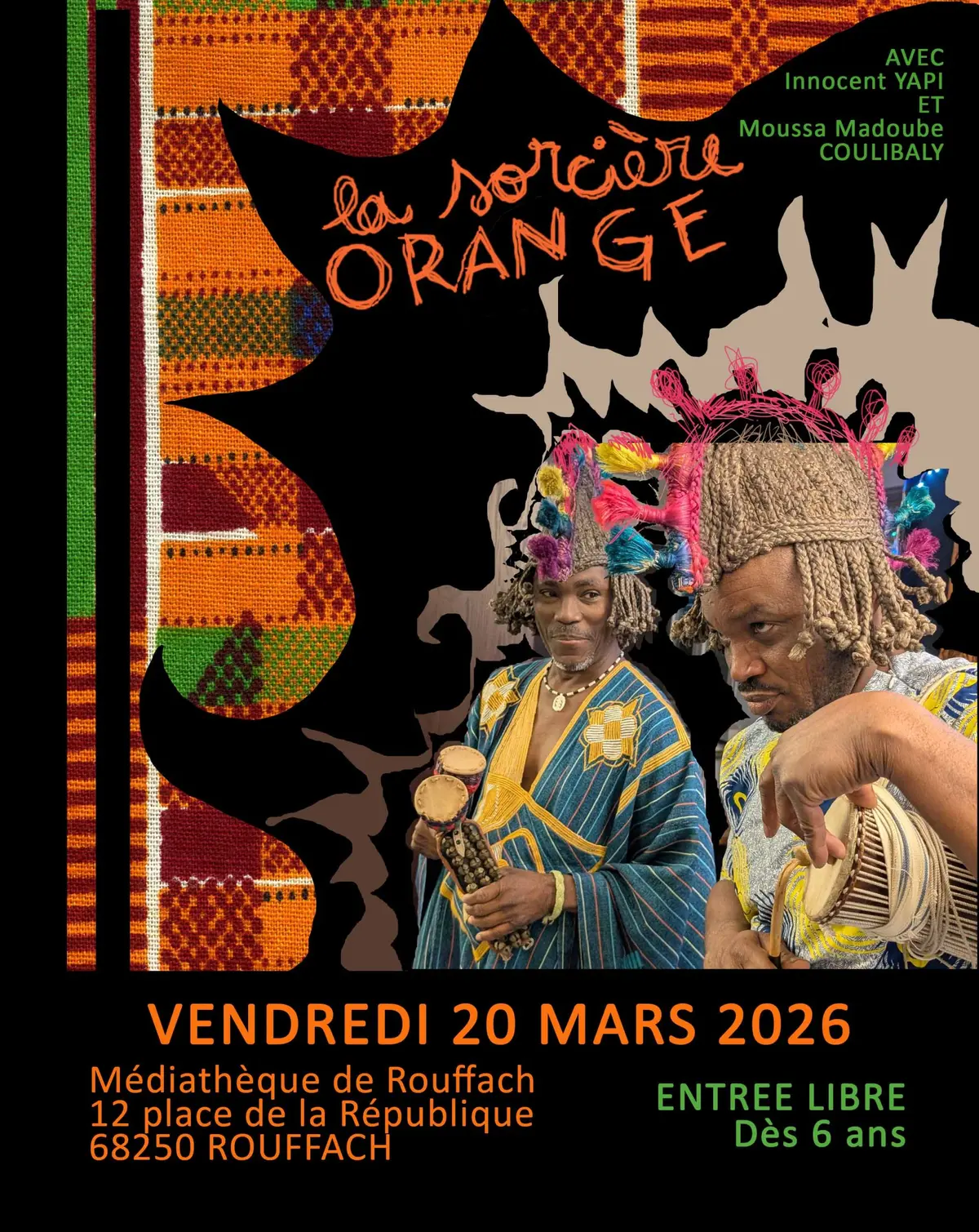 La Sorcière Orange, conte musique, chants et danses 