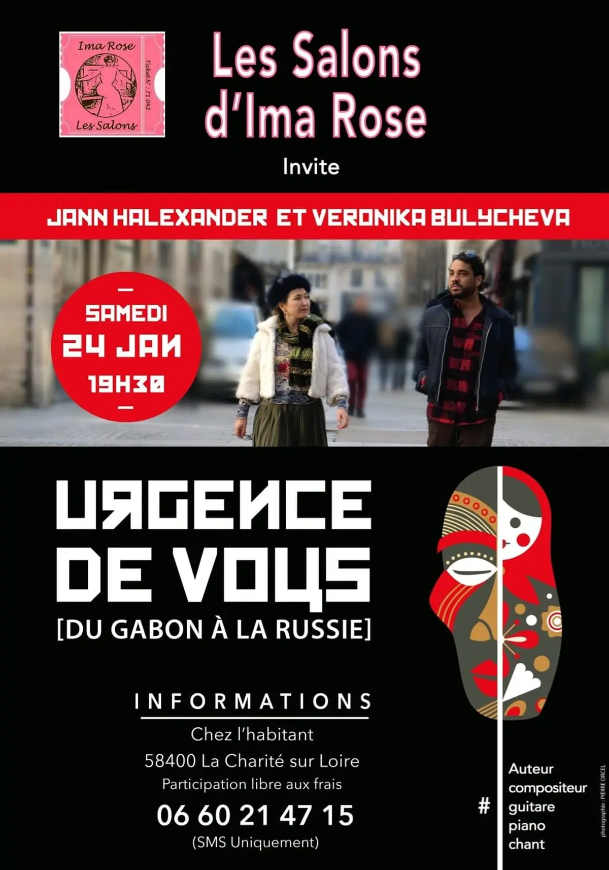 'Urgence de Vous, du Gabon à la Russie' à la Charité-sur-Loire