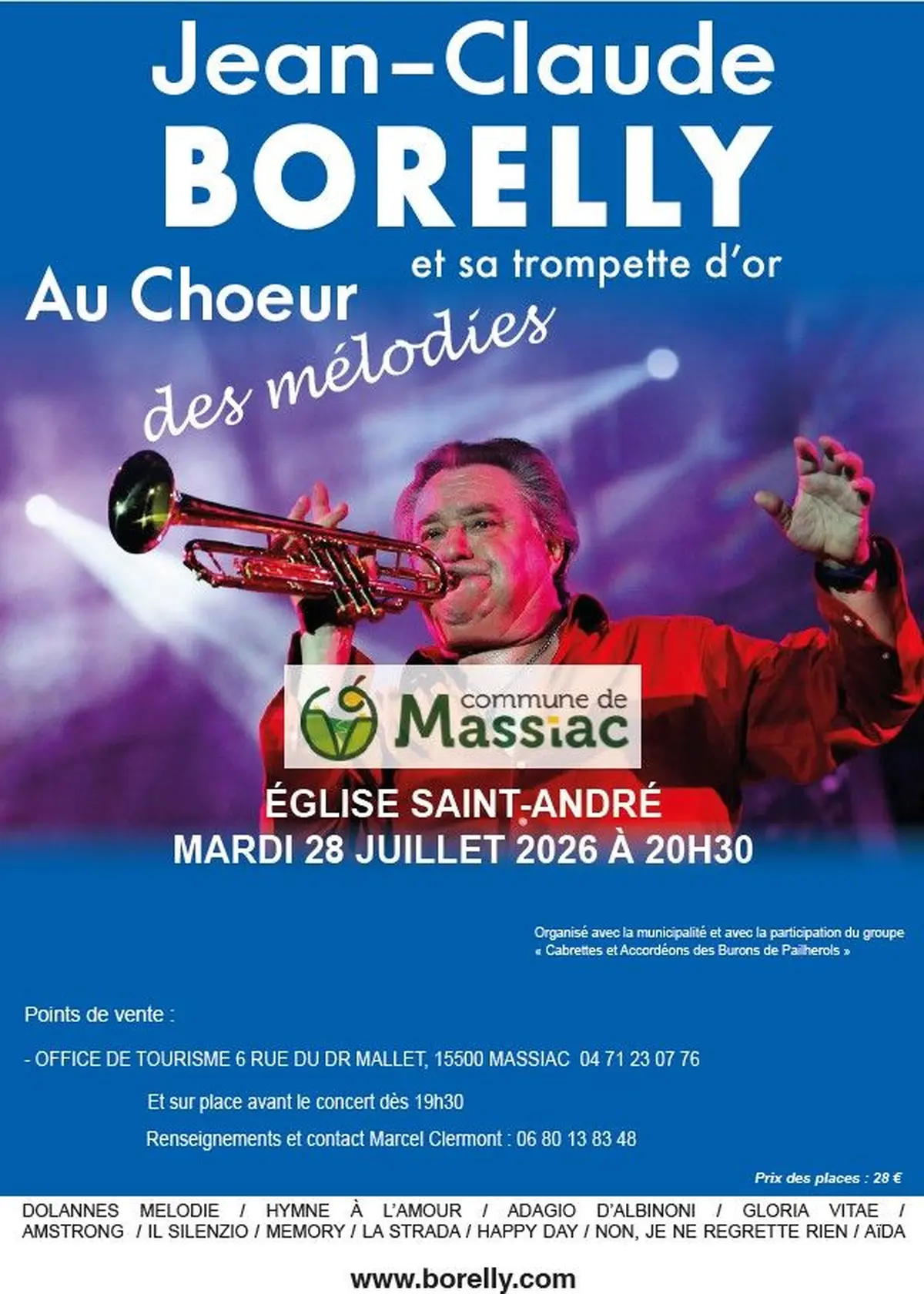 Jean-Claude Borelly et sa Trompette d'Or à Massiac