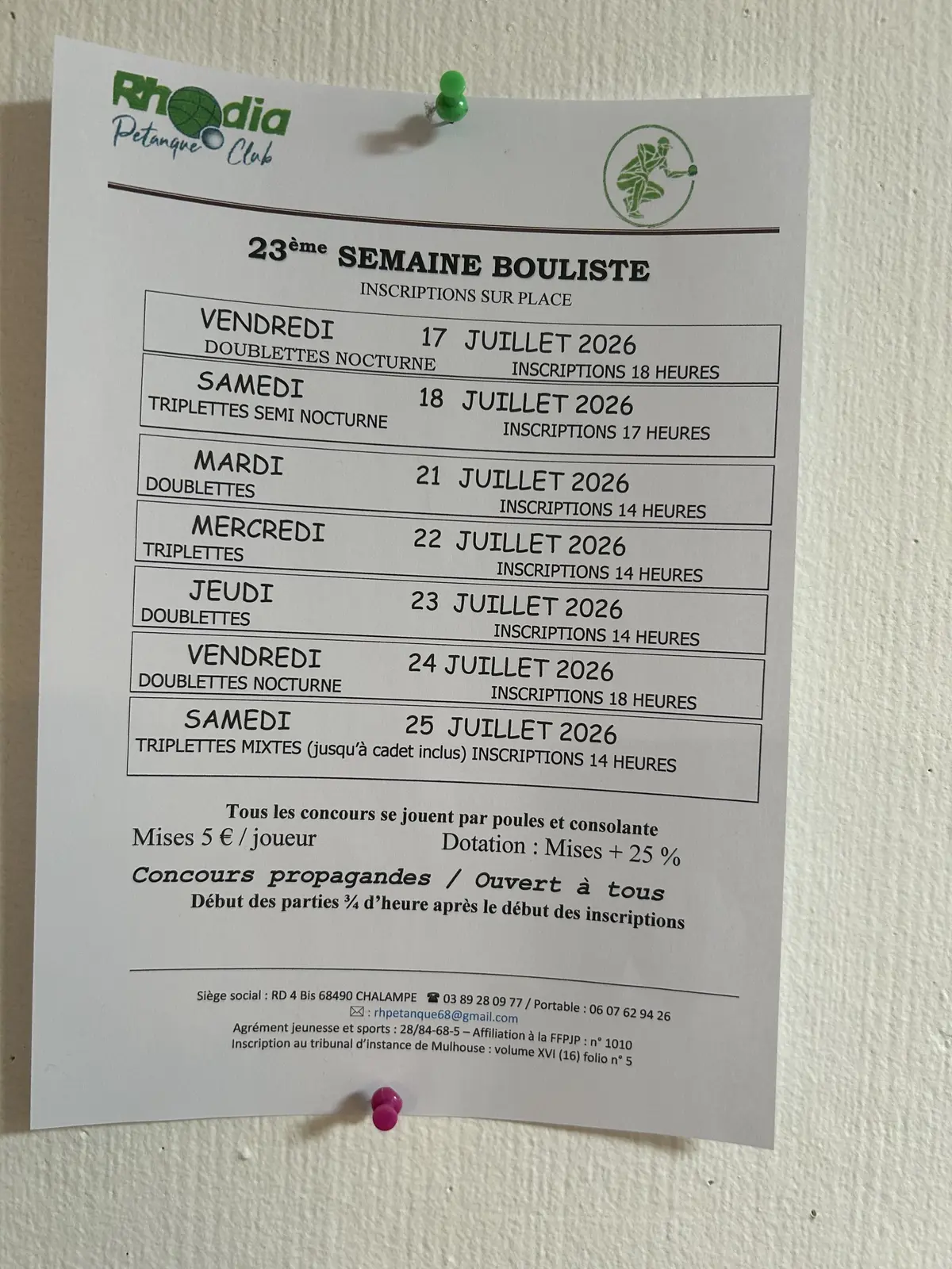 Semaine boulistique RHODIA