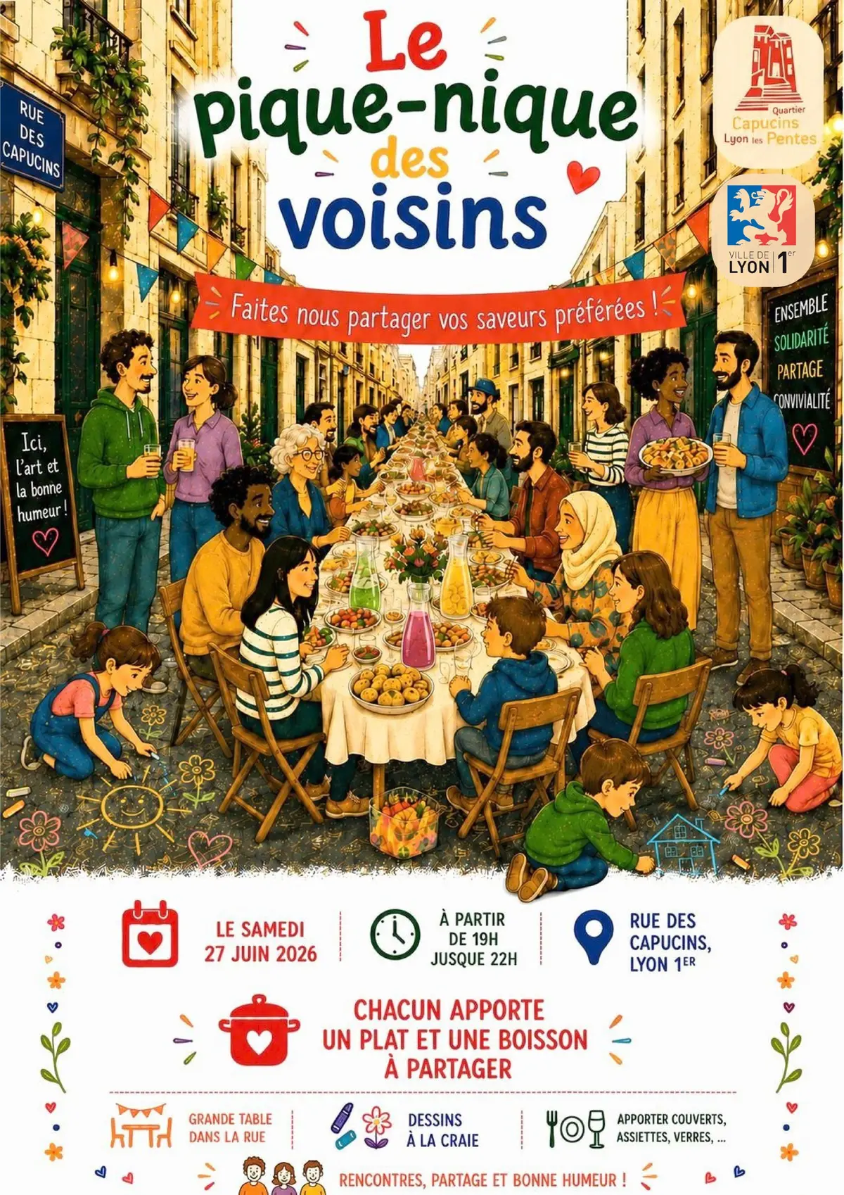 Pique-Nique des voisins rue des Capucins