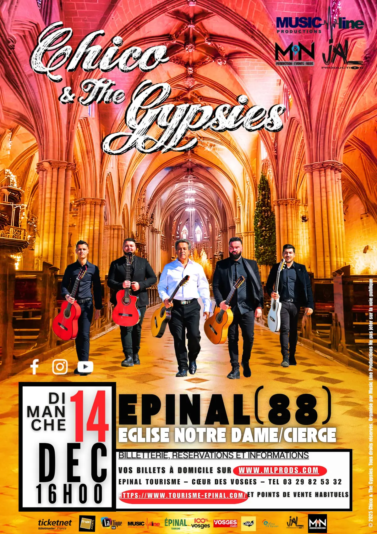 Chico & The Gypsies  - Églises et Cathédrales 2025 -   Épinal (88)