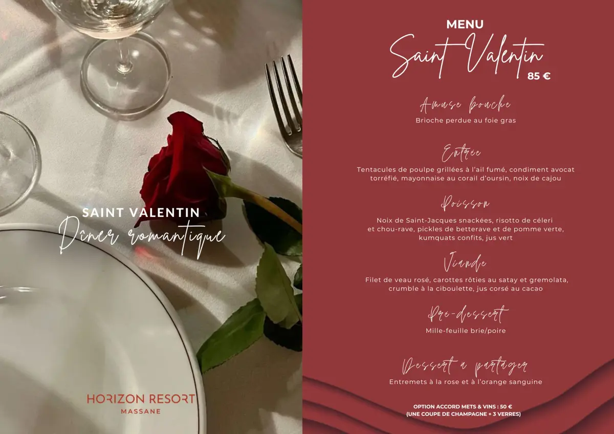 Dîner romantique Saint-Valentin – Restaurant Azalée