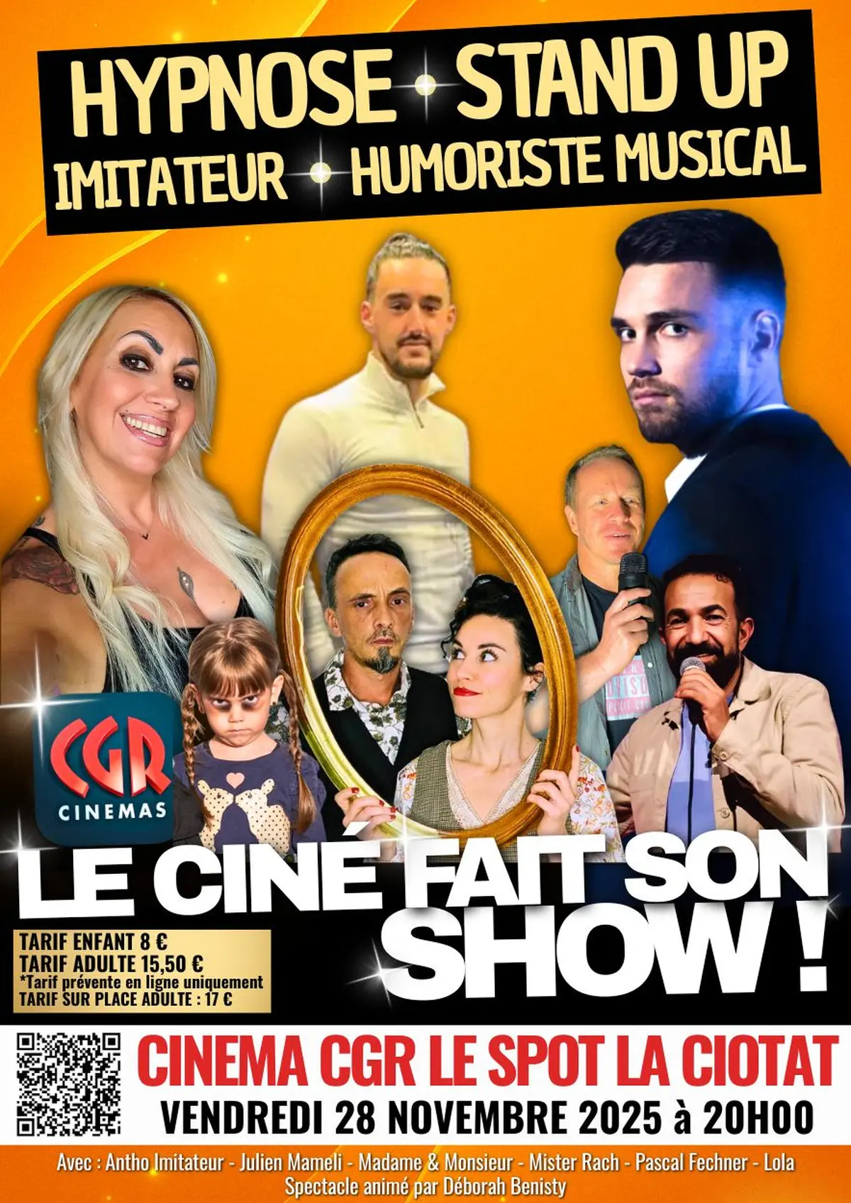 Le ciné fait son show ! Stand up, hypnose, imitateur et humoriste musical