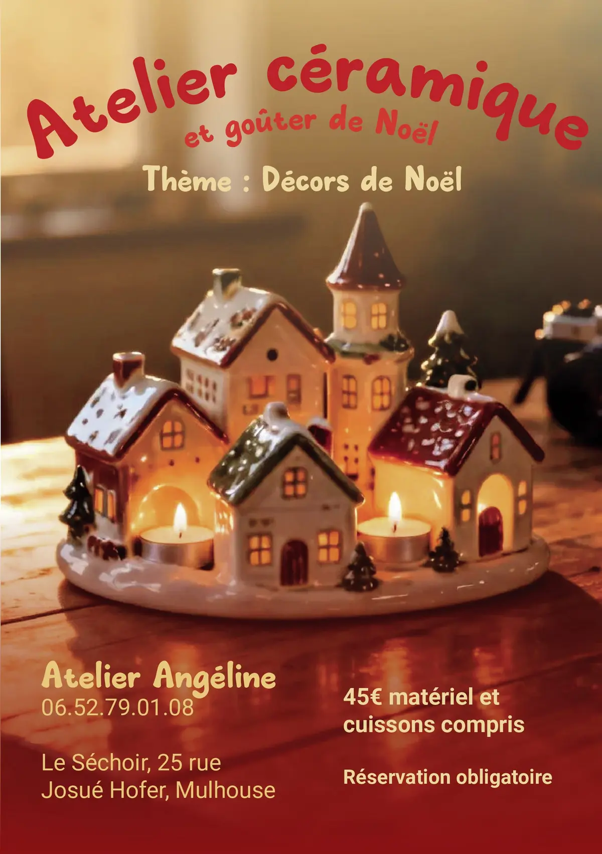 Atelier brunch céramique Noël