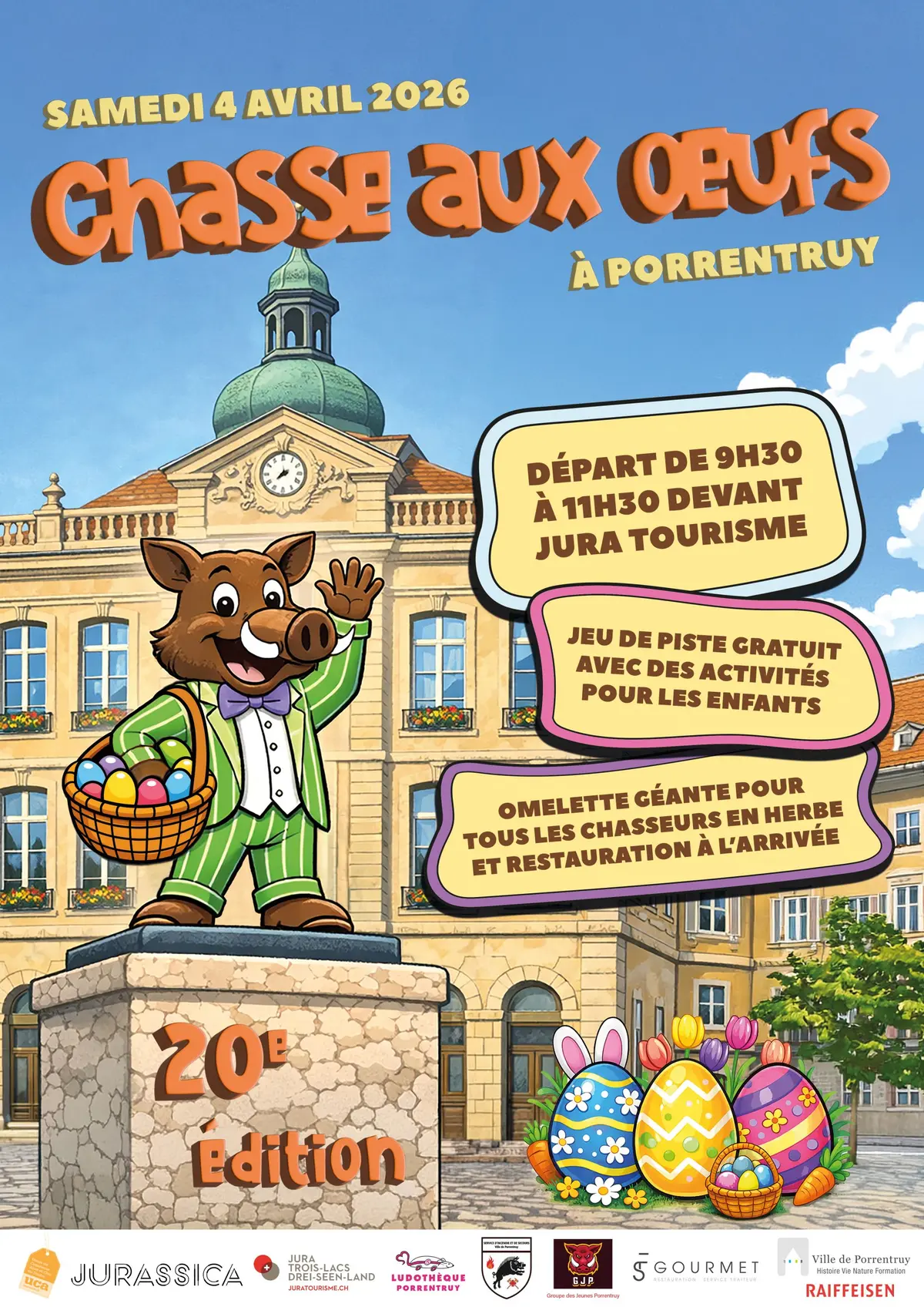 Chasse aux oeufs 2026 à Porrentruy