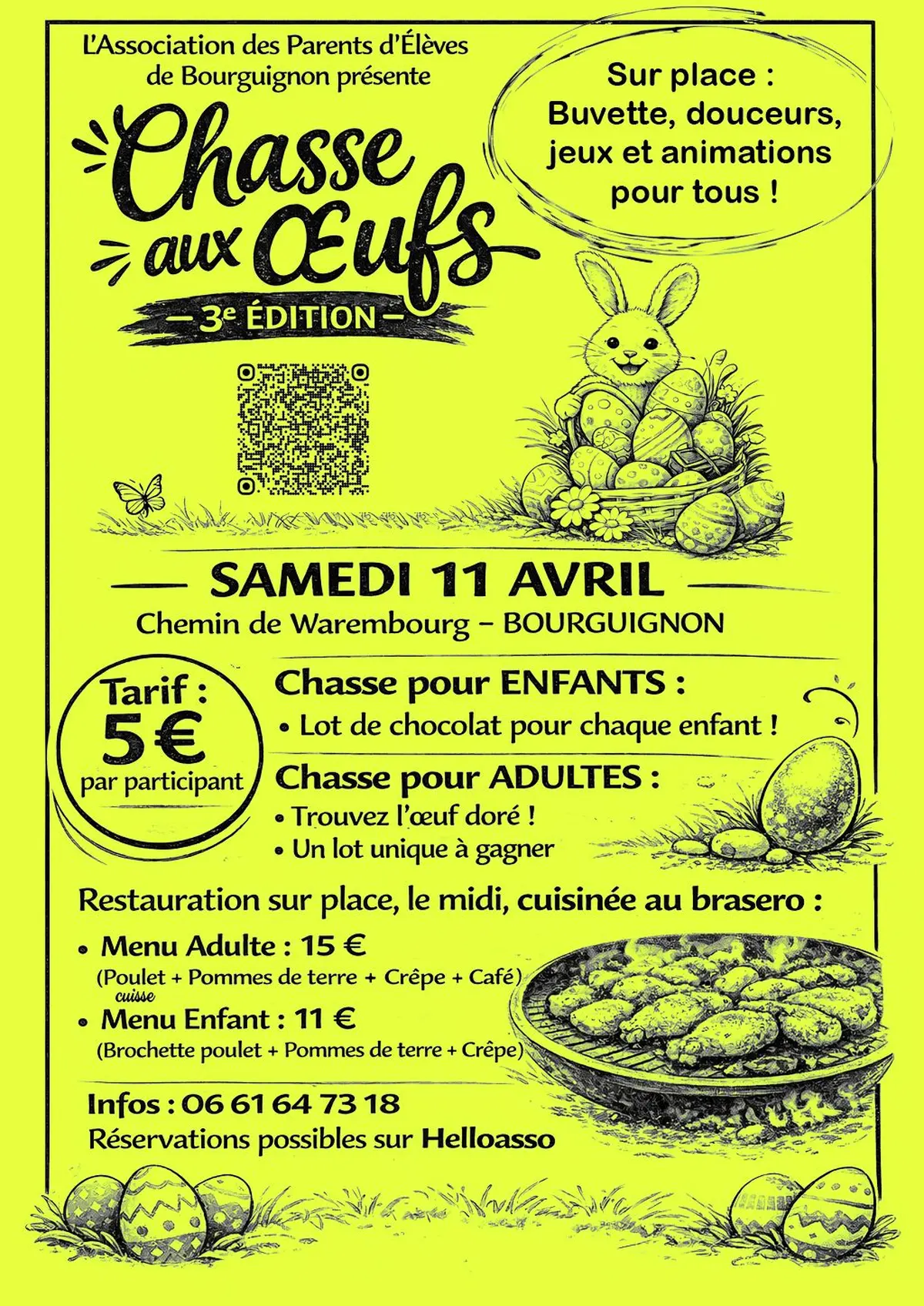 Chasse aux oeufs - samedi 11 avril - BOURGUIGNON