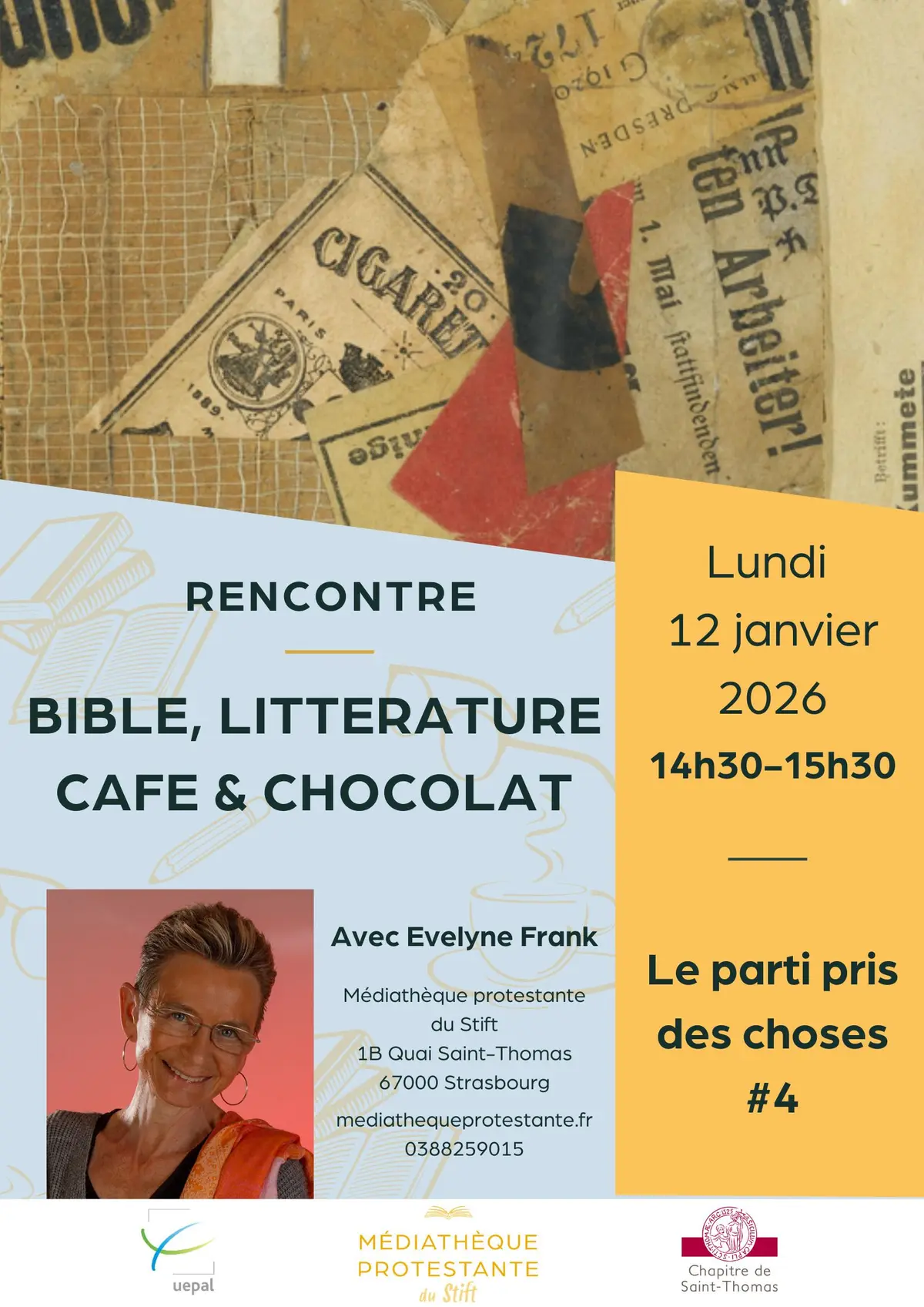Bible, littérature, café et chocolat. Le parti pris des choses #4 avec E. Frank 