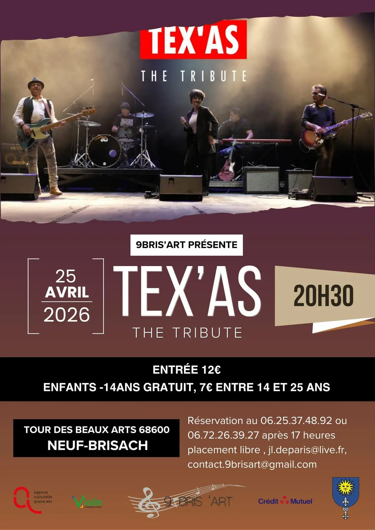 Concert avec le tribute TEX'AS 
