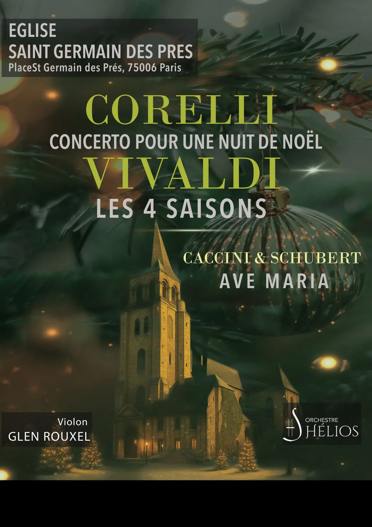 Concerto pour une Nuit de Noël de Corelli / Ave Maria  / 4 Saisons de Vivaldi 