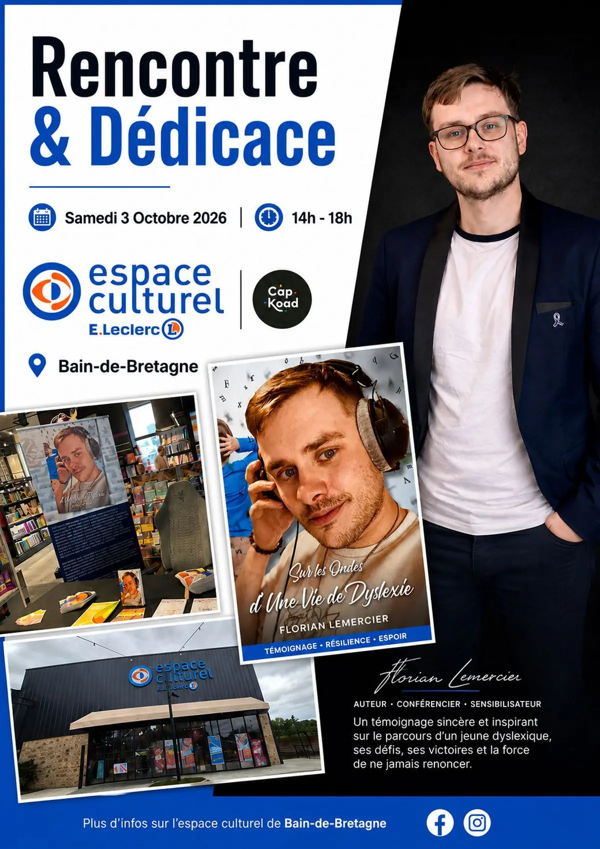 Rencontre & Dédicace : Florian Lemercier à Bain-de-Bretagne.