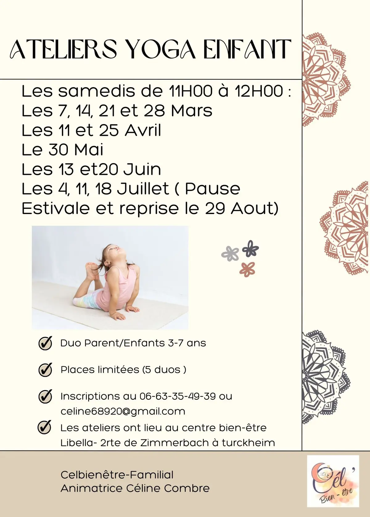 Atelier Yoga Duo parent/enfant(2-5 ans)