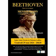 Concert: Beethoven, Messe en ut majeur, Mendelssohn, Symphonie n.1