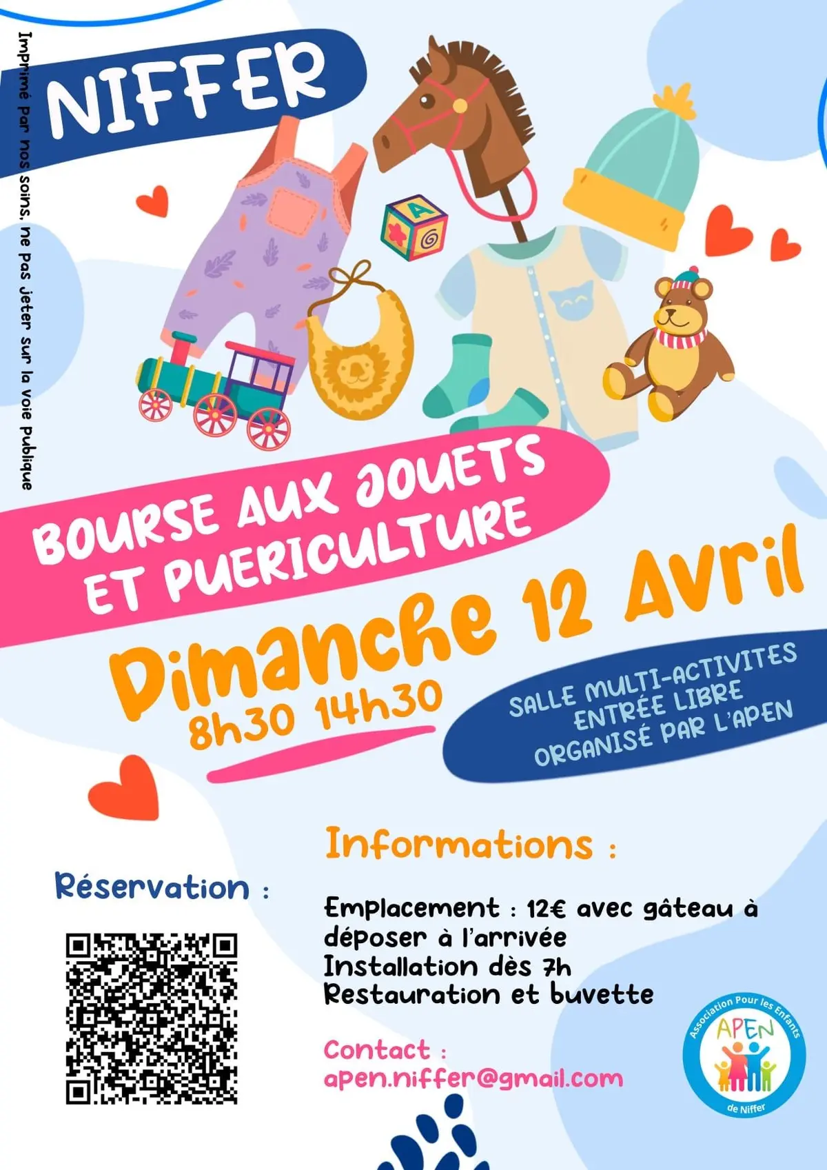 Bourse puériculture, jouets et vêtements enfants