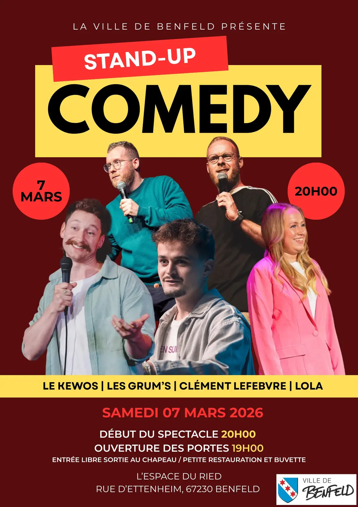 Stand Up Comedy à l'Espace du Ried de Benfeld