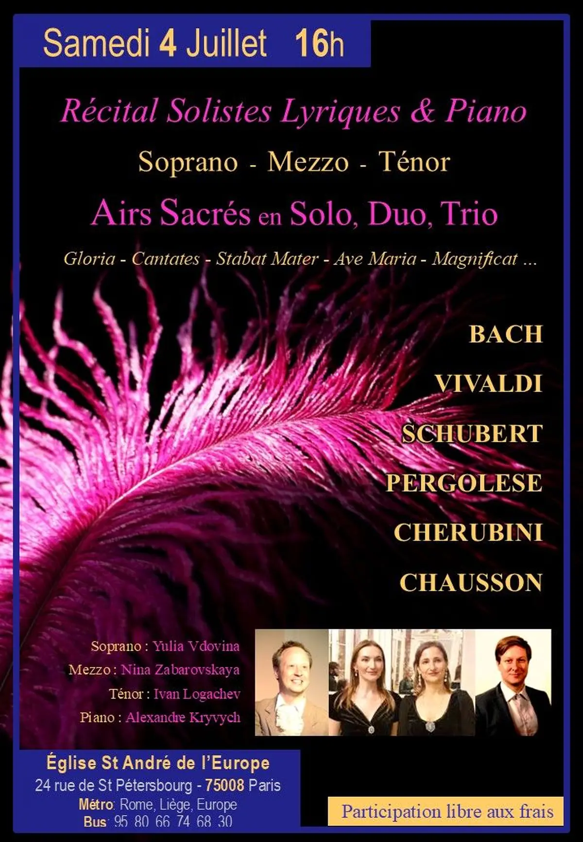 Récital, 3 Solistes Lyriques & Piano