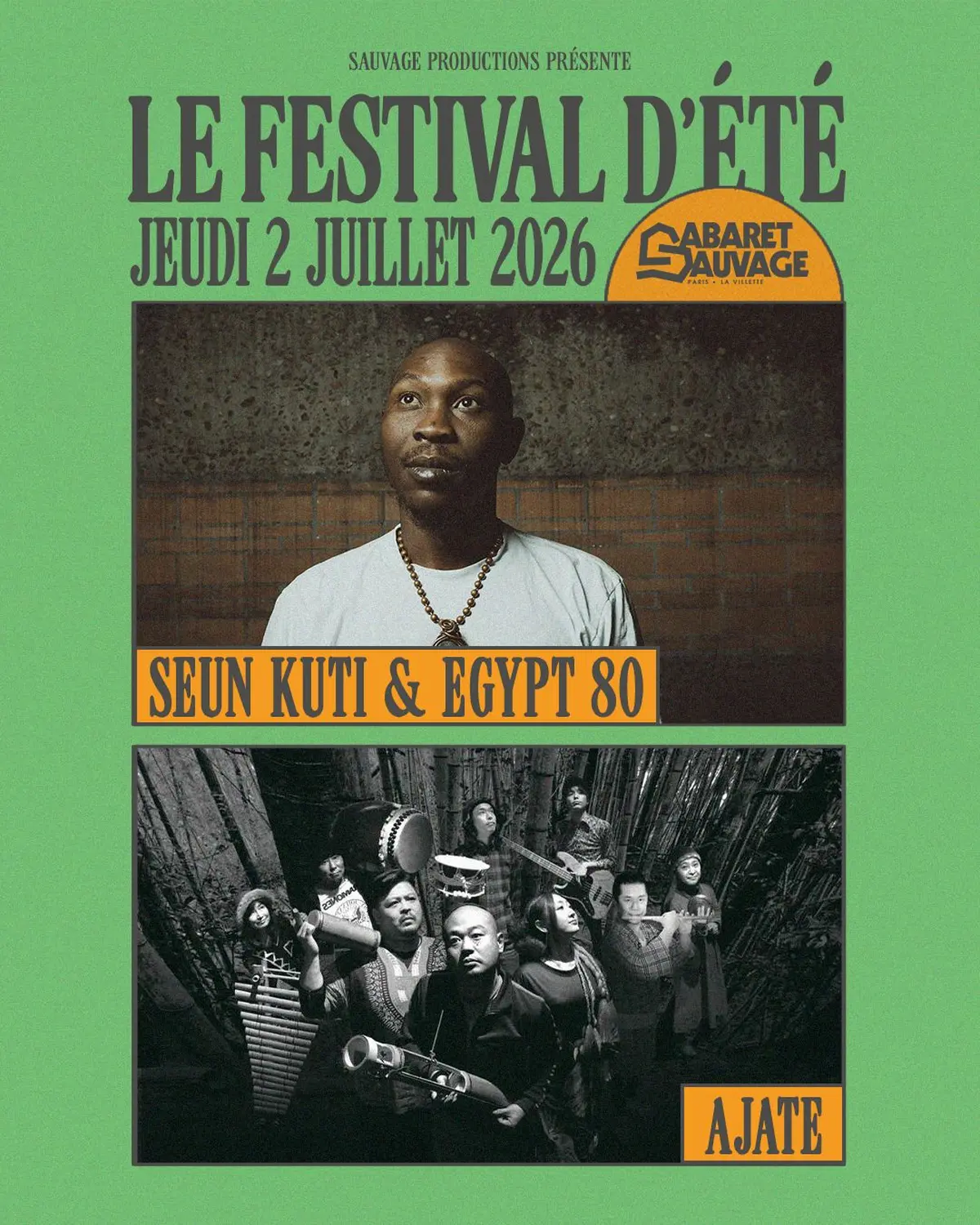 Festival d’Été  du Cabaret Sauvage • Seun Kuti & Egypt 80 I Ajate