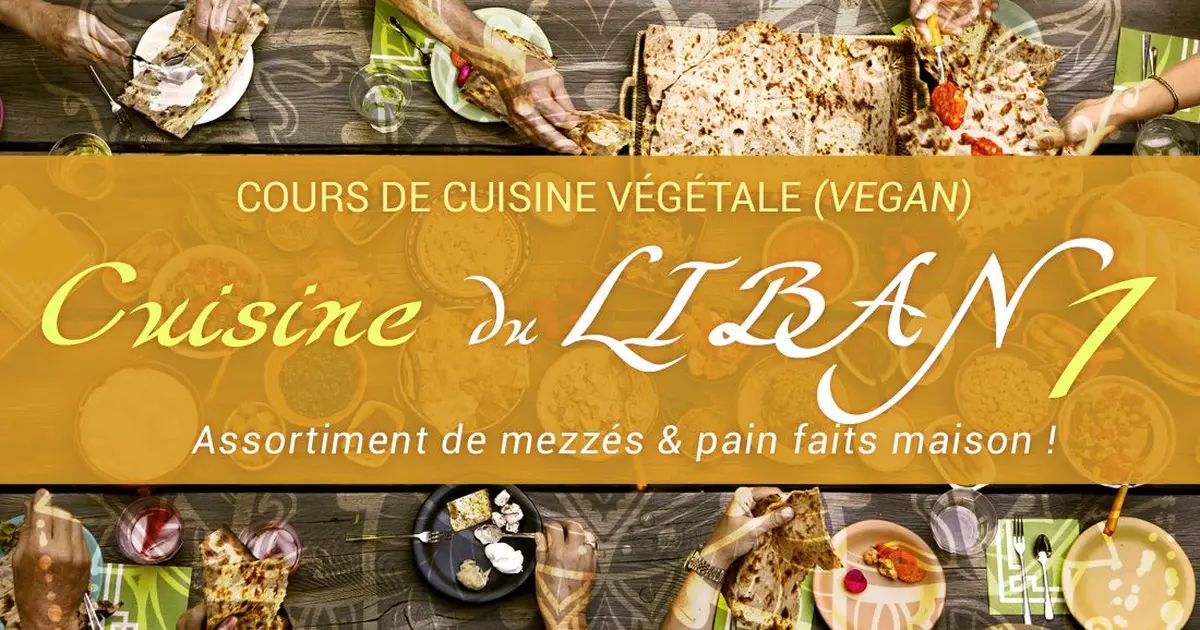 Cours de cuisine vegan Cuisine du Liban 1 – Pain & Mezzés