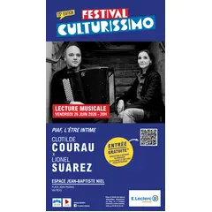 Festival Culturissimo - Lecture musicale de Clotilde Courau x Lionel Suarez