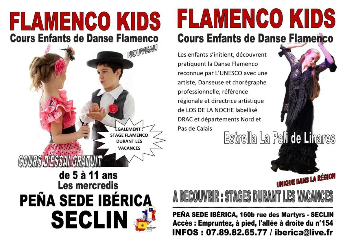 FLAMENCOKIDS Cours de danse Flamenco enfants Ibérica SECLIN Hauts de France
