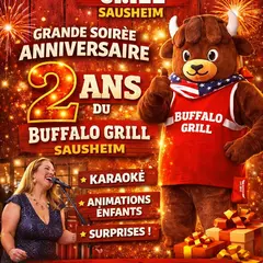 soirée anniversaire exceptionnelle – buffalo grill sausheim (2 ans)