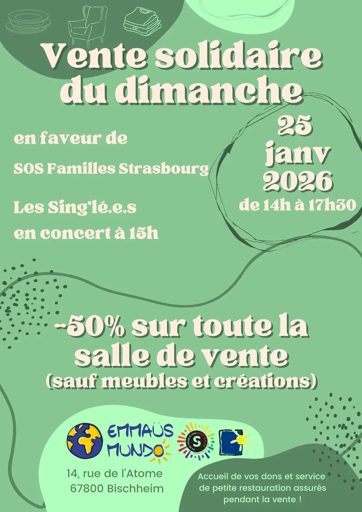 Vente solidaire du dimanche le 25 janvier 2026