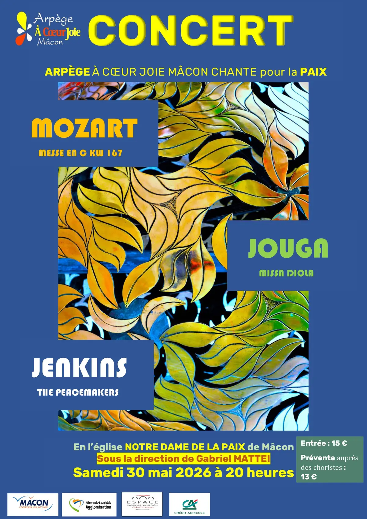 CONCERT Arpège à Coeur Joie Mâcon chante pour la paix